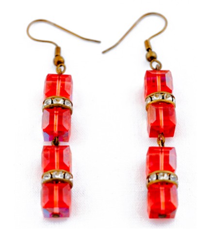 Adzo sparkle coral earrings